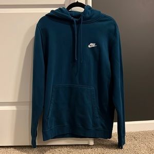 Nike Blue/Teal Hooded Sweatshirt, size Large, good condition.